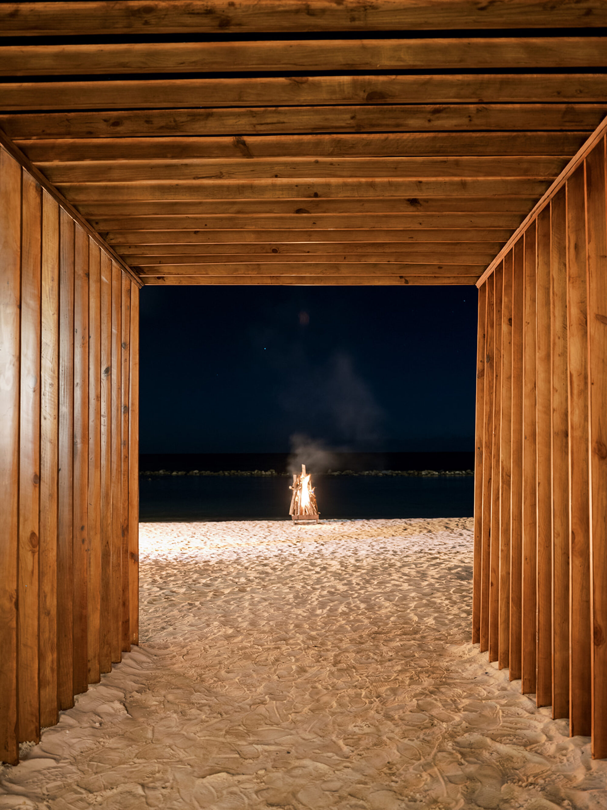 Darien & Sean · Beach Party — fabrication detail, Playa Minitas, Casa de Campo