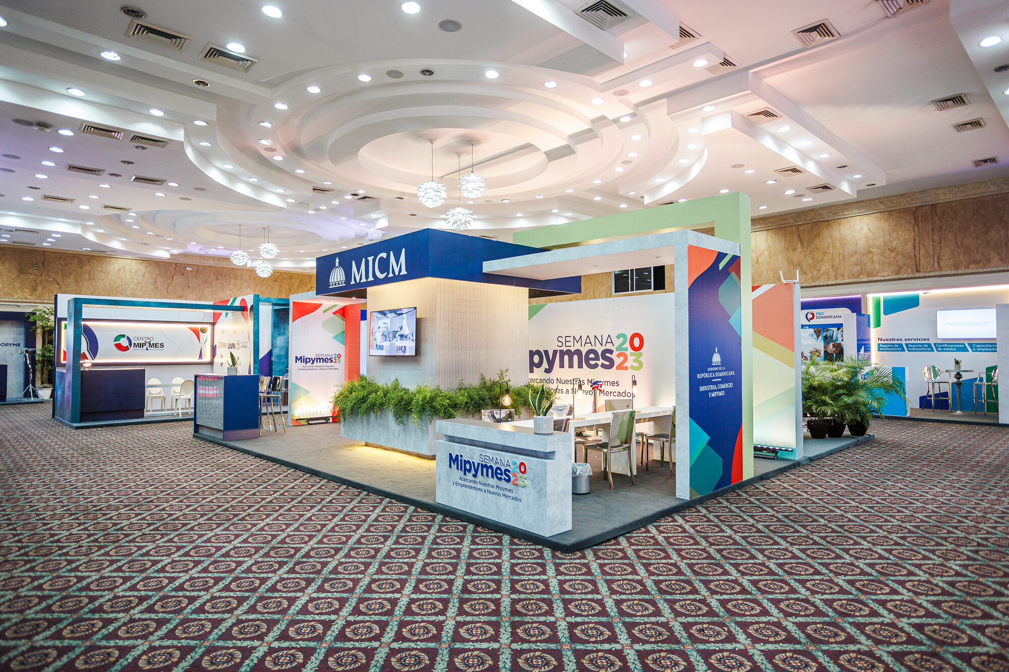 MICM · Semana Mipymes — scenic fabrication by Eccentrico Studio, Santo Domingo, DR